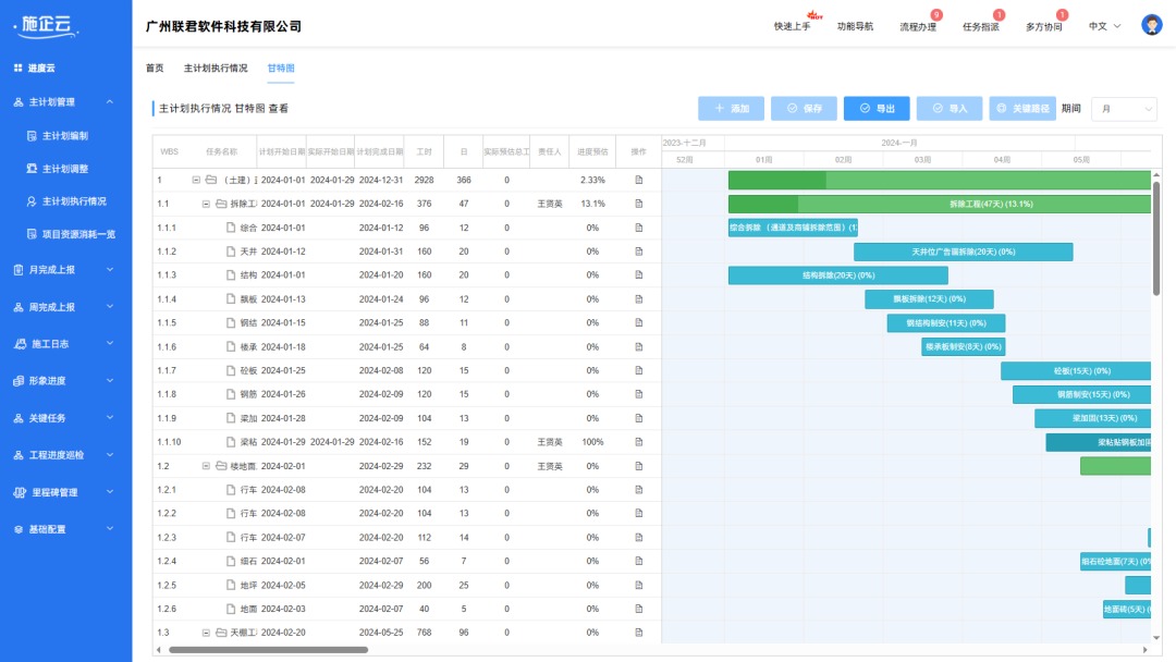 海南成信房地产开发有限公司签约施企云平台,实现项企一体化管理(图2) 施企云管理系统