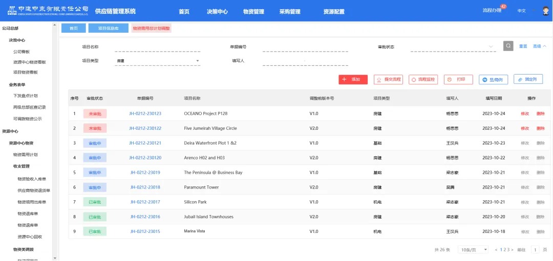 工程物资管理软件